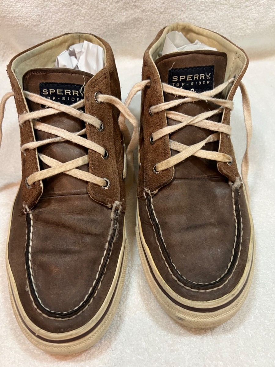 Mens Sperry size 9 Top Siders brown leather & Suede shoes | eBay display picture 1