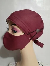 Unisex Surgical Scrub Cap with Sweatband Doctor Nurse Chemo Chef Made USA 🇺🇸