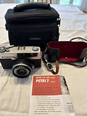 PETRI 7 GREEN O MATIC 35MM FILM RANGEFINDER CAMERA Nice Condition