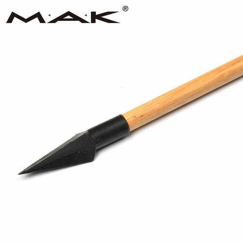 6 piezas flechas de pluma de pavo flechas de madera tradicionales de 33" puntas de hierro para arco recurvo - Imagen 11 de 12