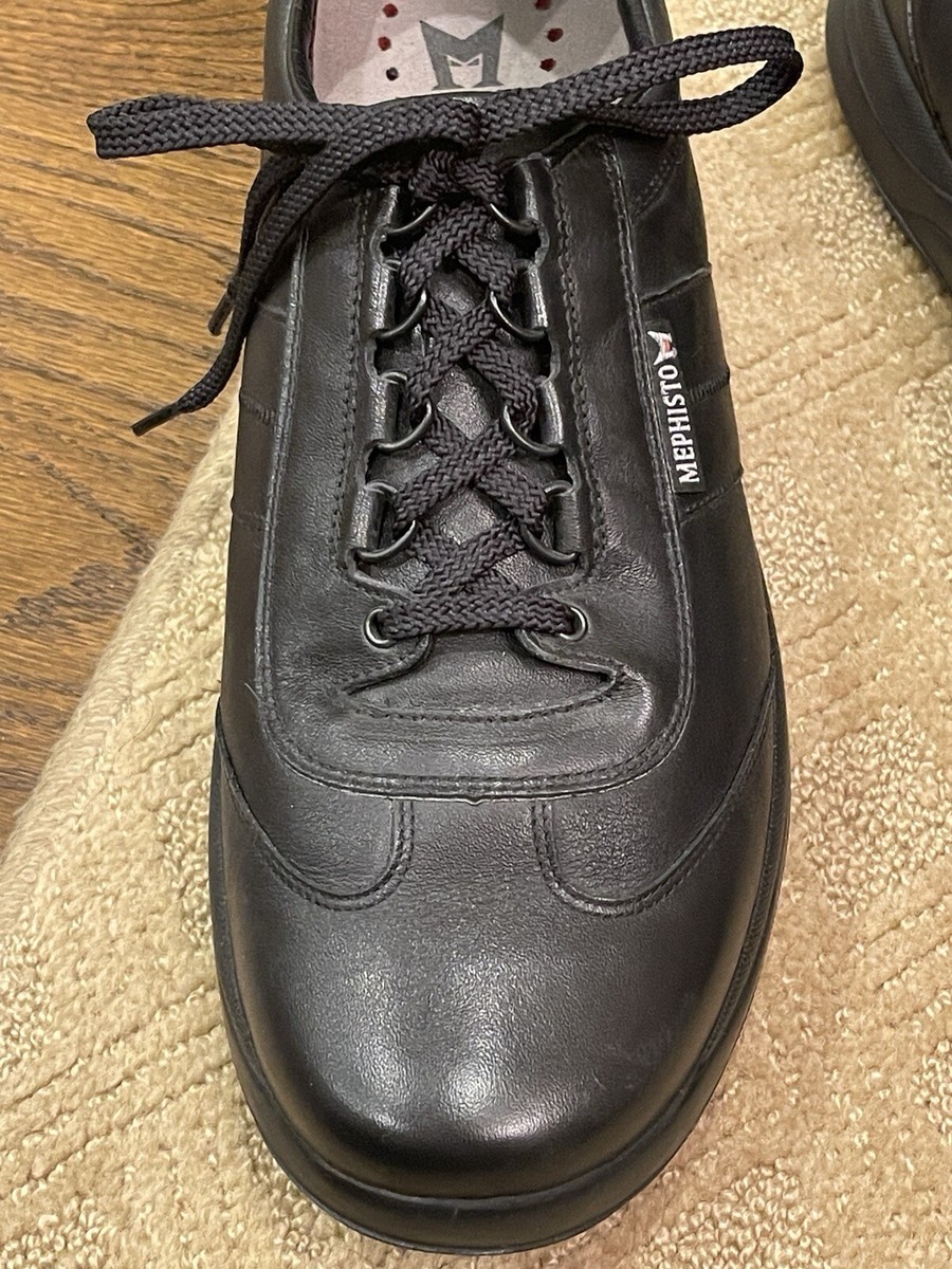 Mephisto Men's Hike Black Leather Walking Shoe -AirJet Sole - Size