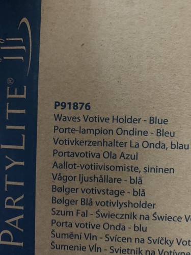 PartyLite Wellen Windlichthalter blau - Bild 4 von 4