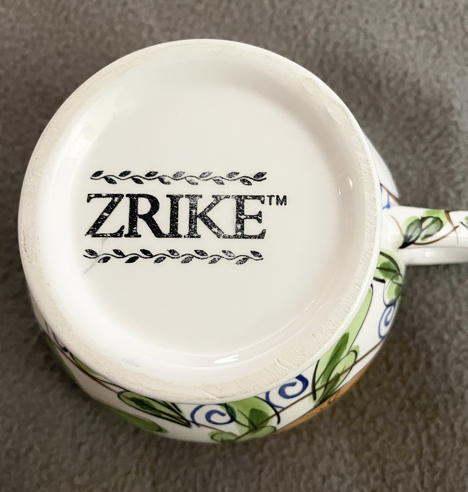 ZRIKE Ceramic Teapot - White Blue Green Yellow Pear Blueberry Print Tea ...