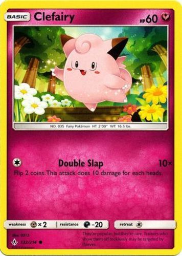 Pokemon Clefairy - 132/214 - Common NM-Mint Unbroken Bonds