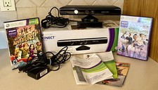 Microsoft Xbox 360 Kinect Sensor in Box 2 Games Kinect Adventures,Kinect Sports