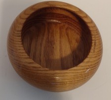 Oak Hand Crafted 6" Bowl. Beautiful golden oak stain.