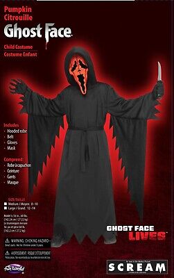 Fun World Inc. Officially Licensed Scream Bleeding Ghost Face Halloween  Scary Costume Male, Child, Black 