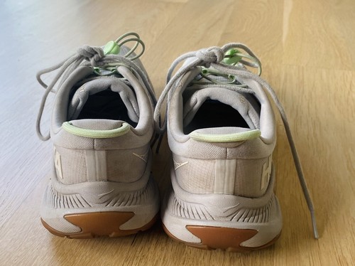 Hoka One One Transport Womens Shoes Sz 7 B Running Athletic Eggnog Sneakers - Picture 4 of 7