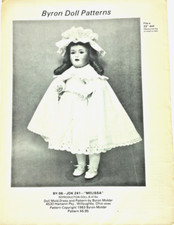 Byron's Doll Clothing PATTERN JDK 241 Melissa For 22" Doll Vintage 1983