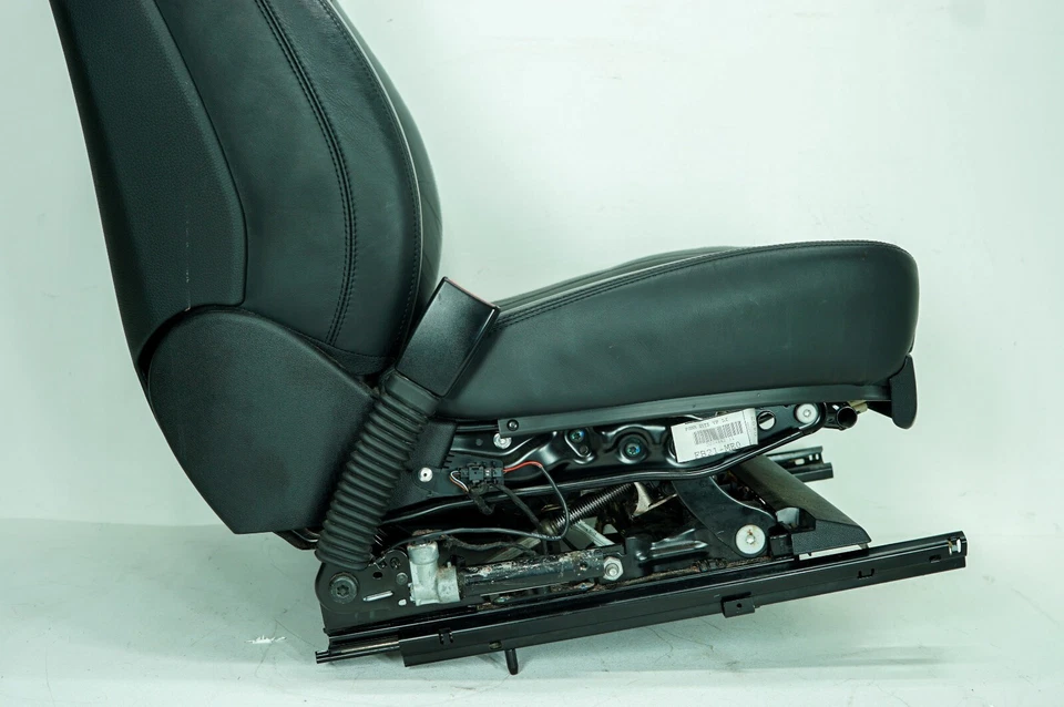 09-15 BMW 750i xDrive OEM asiento del conductor delantero izquierdo con reposacabezas cuero negro 5112 Foto 3 de 4