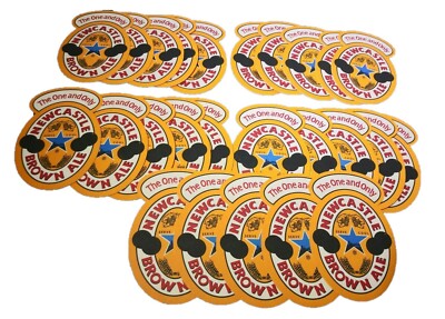 Lot of 25 Newcastle Brown Ale Drink Coasters Cardboard Beer Man's Cave Decor