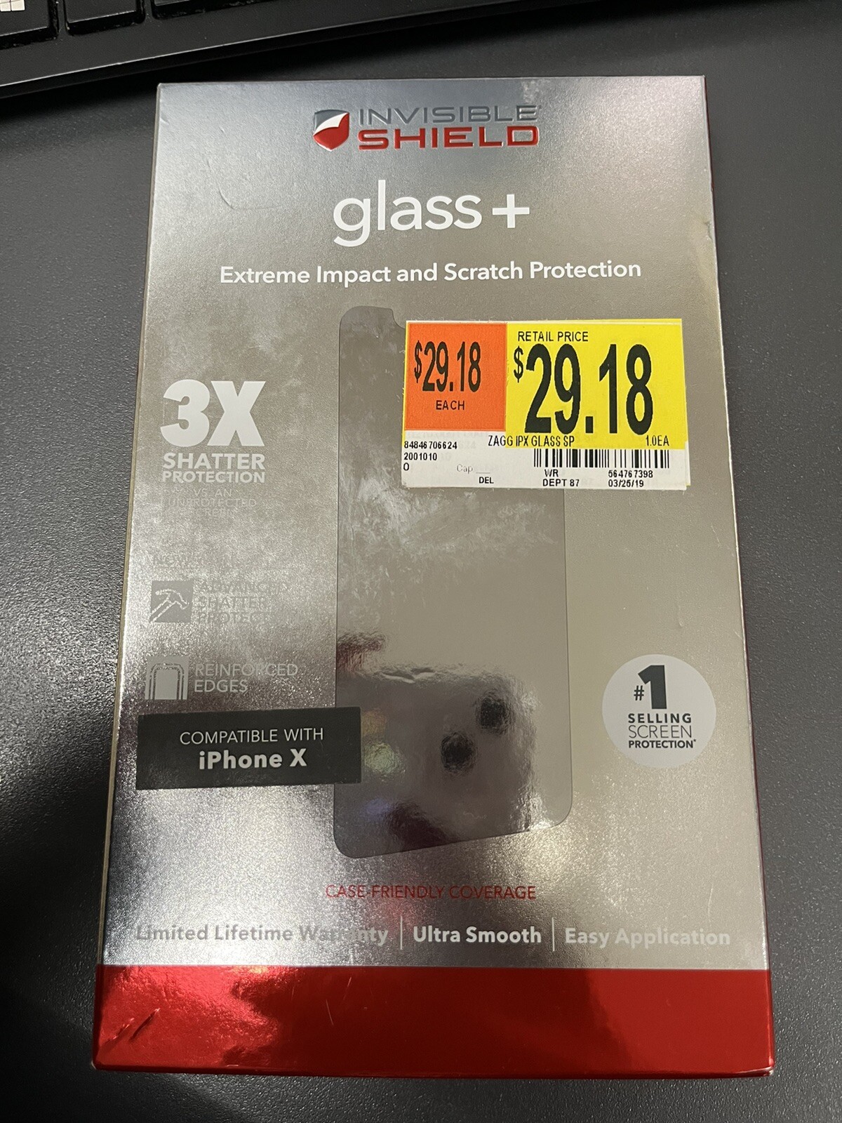 Zagg Invisishield Glass + Iphone X eBay