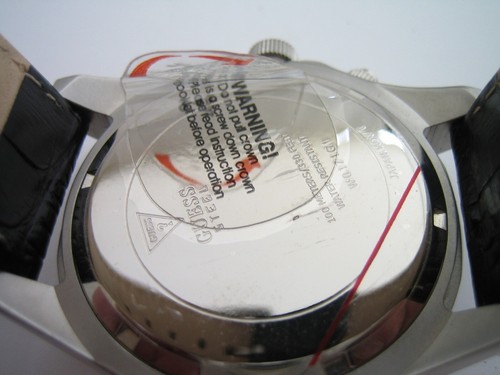 GUESS MENS STEEL CHRONOGRAPH WATCH W0171G1 STAINLESS STEEL BLACK LEATHER GENUINE - Picture 9 of 9