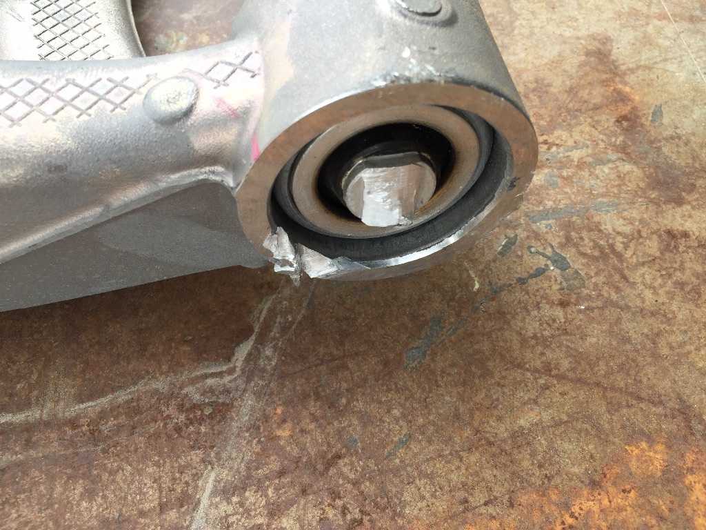 Ferrari California rear left lower control arm damaged
