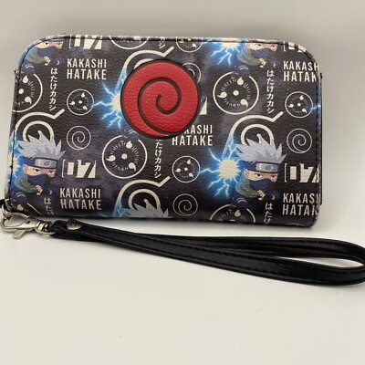 Naruto Shippuden Kakashi Hatake Chibi Tech Wallet Wristlet Uzumaki 