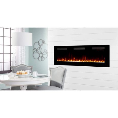 Dimplex Wall/Built-In Linear Electric Fireplace 60'' Adjustable Brightness Black