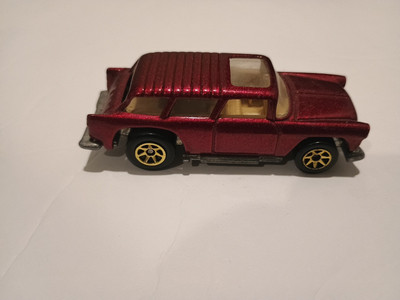 VINTAGE HOT WHEELS MALAYSIA 1969 BASE NOMAD WAGON METALLIC RED