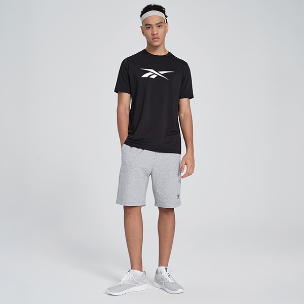 Reebok Logo Print Sports Casual Fitness Training Knit Short Sleeve T-Shirt thumbnail 3