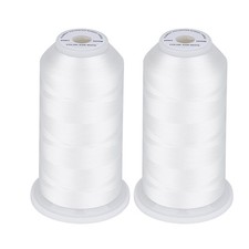 60WT Filament Polyester Bobbin Thread for Quilting 5000 Meters, White 5000m