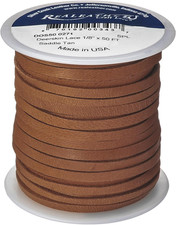 Crafts Deerskin Lace, Saddle Tan 1/8" X 50'