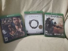 Xbox One Game Lot Of 3 Games - Titanfall, TWD New Frontier, ESO Tamriel