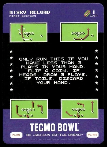 2026 Bo Jackson Battle Arena TECMO BOWL BOBA PL-25 PL25 Risky Reload SP