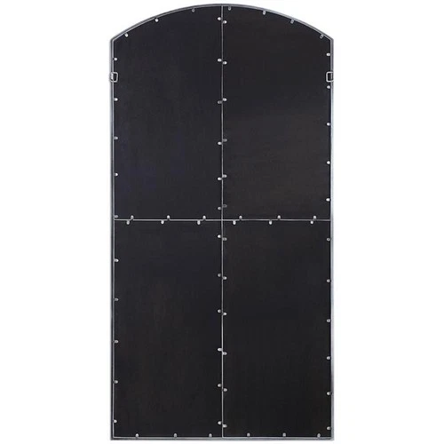 Uttermost Amiel Metal and Glass Arched Decorative Mirror in Rust Gray/Off White - Picture 4 of 8