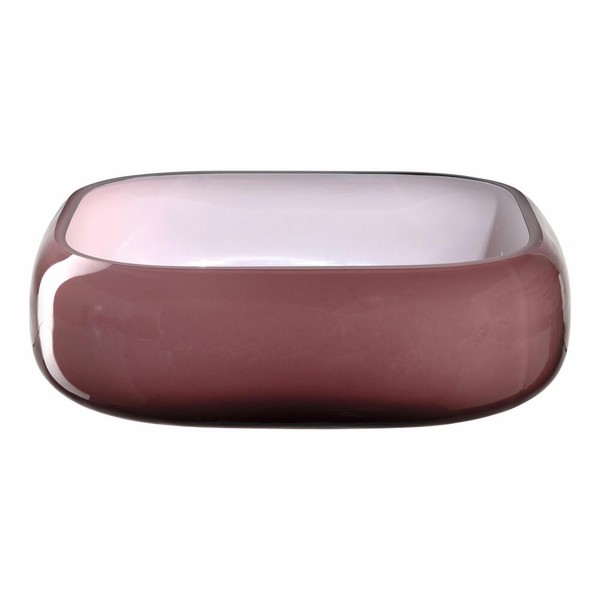 Leonardo Schale Milano, Dekoschale, Ablage, Kalk-Natron Glas, Dunkelrot, 23X23Cm-image