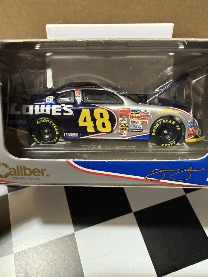 RARE* Jimmie Johnson #48 Lowe’s 2002 BLUE CHROME 1/64 Nascar Diecast WITH CASE! - Image 4 of 4