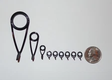 New Set 9 Fuji BKLAG Slim Ring Black K-Series Fishing Rod Spinning Guides 25H-6