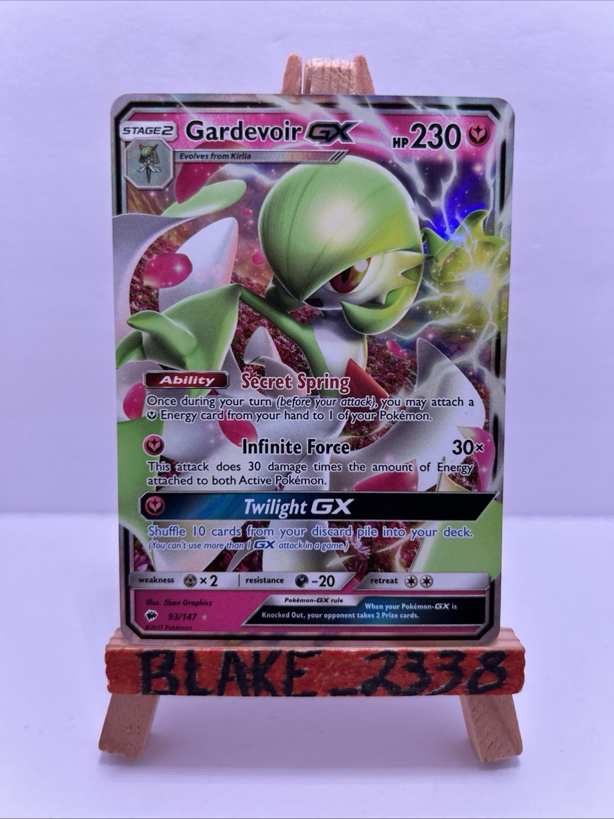 2017 Pokemon Gardevoir GX Holo 93/147 Ultra Rare SM - Burning Shadows NM