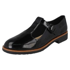 Image of Ladies Clarks T-Bar Heeled Shoes *Griffin Town*