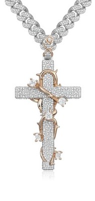Aporro Moissanite 925 Sterling Silver Pendant Ice Out Hip Hop Iced Out Pendant