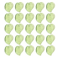 200Pcs Reusable Acrylic Leaf Charms Green Transparent Pendant for Jewelry Making
