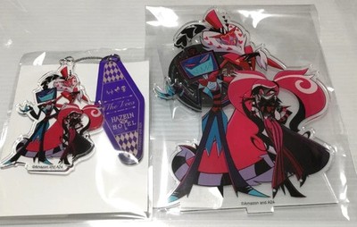 Hazbin Hotel Vox Valentino Velvet Acrylic Stand Keychain Set SMILE