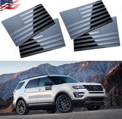 2X 3D American US Flag Car Sticker Metal Emblem Badge Decal Exterior Accessories