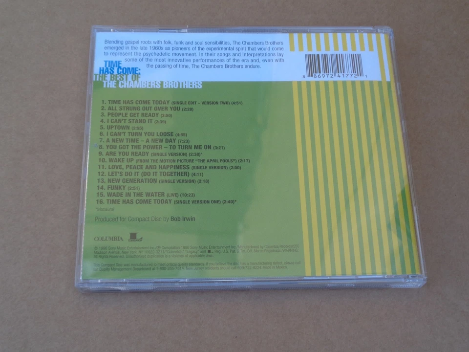 Chambers Brothers - Time Has Come The Best Of - Columbia Records CD - Image 2 of 2