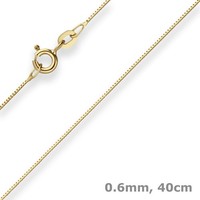 0,6Mm Veneziakette Goldkette Collier Halskette Aus 375 Gold Gelbgold 40Cm
