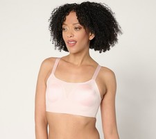 Breezies Invisible Comfort Wirefree Contour Bra Size M Pink A656726