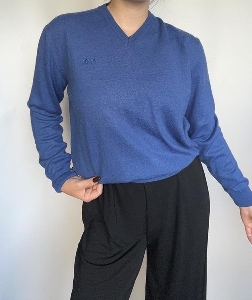 Women Hugo Boss Sweater Navy Wool 38 / M / 46 #66TS