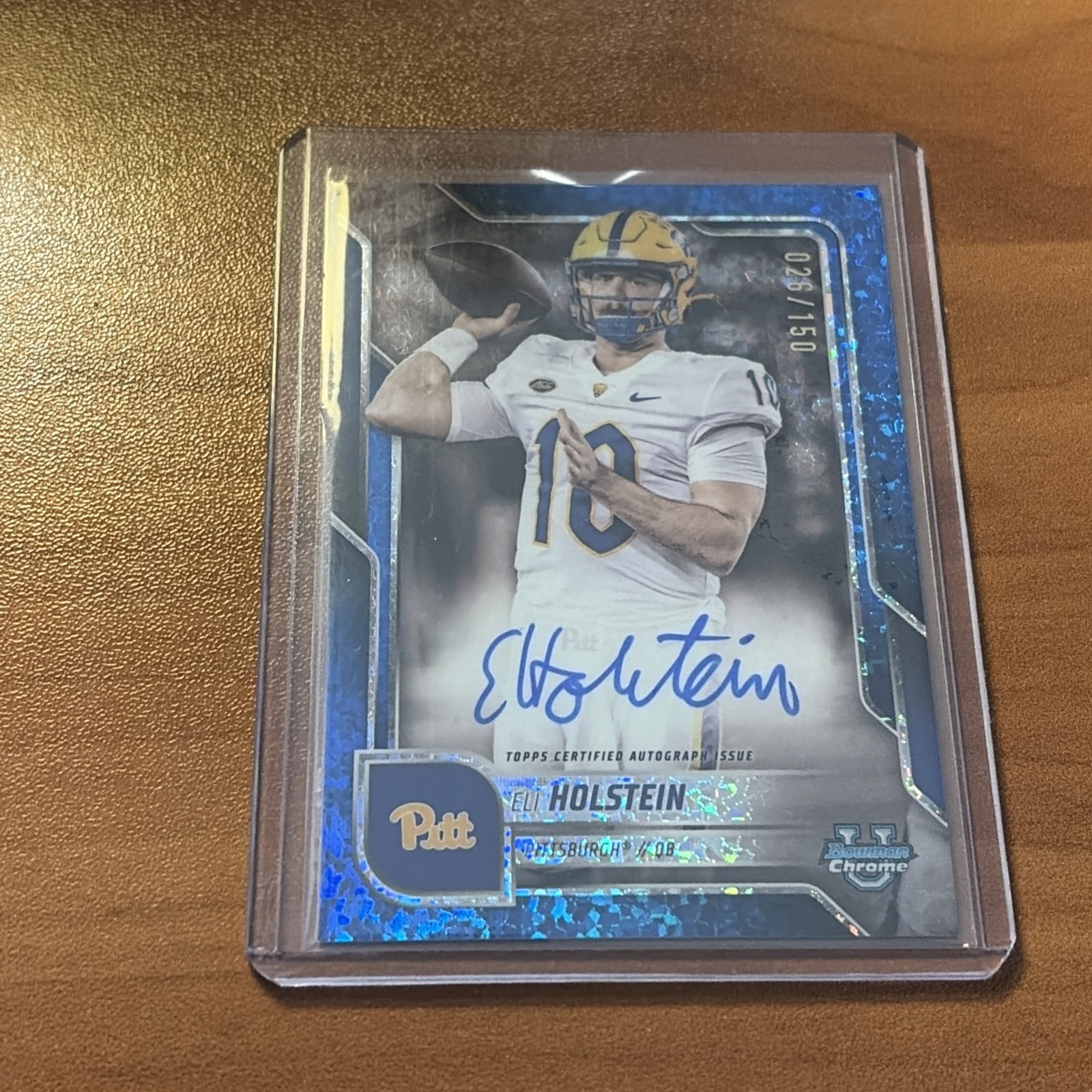 Eli Holstein Auto 2025 Bowman Chrome U /150 True Blue Refractor BCA-EHO