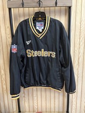 Used Proline Reebok Pullover Windbreaker Lined Pitts. Steelers NFL Size Large