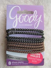 8 Goody Ouchless Slide Proof Hold Stay Secure Fit Elastic Ponytailer Hair Bands