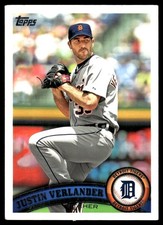 Justin Verlander 2011 Topps #355 Detroit Tigers FREE SHIPPING AutographDen