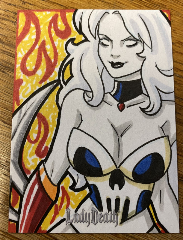 Lady Death Goddess original art Fielder 5finity Sketch Card 1 of 1