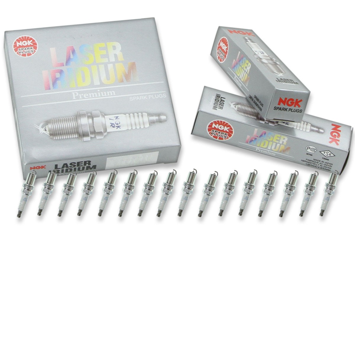 16 pcs NGK Laser Iridium Spark Plugs for 2005-2006 Mercedes-Benz C55 AMG jl