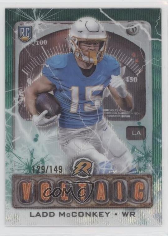 2024 Topps Resurgence Voltaic Teal Surge Refractor /149 Ladd McConkey Rookie RC