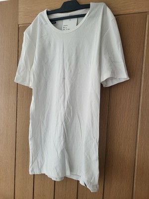 Bruno Banani Cotton Line weißes geripptes T-Shirt - Größe M - NEU!!