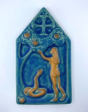 Eve & Serpent Ceramic Art Tile by Gretchen Kr...