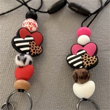 Beaded Keychain Lanyards Detachable Keyring,